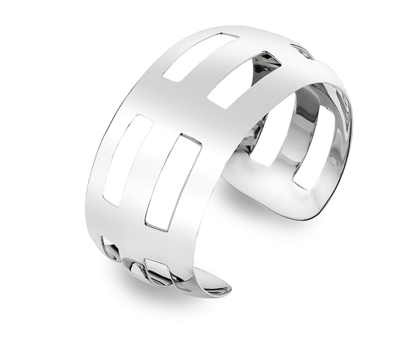 Curved Cuff Wide Bangle - Aspire Jewellery