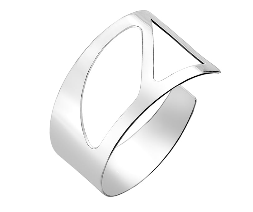 Tapered Cuff Cutaway Bangle - Aspire Jewellery