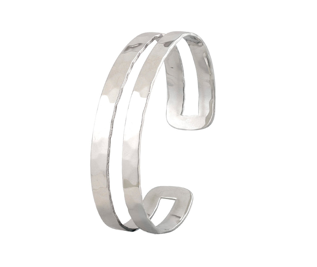 Two Row Hammered Torque Bangle - Aspire Jewellery