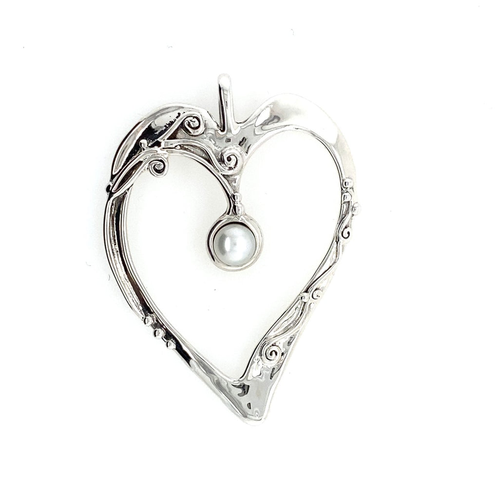 Ocean Heart Pearl Pendant - Aspire Jewellery