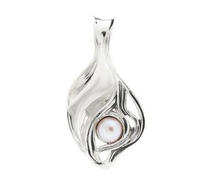 Leaf Design Pearl Pendant - Aspire Jewellery