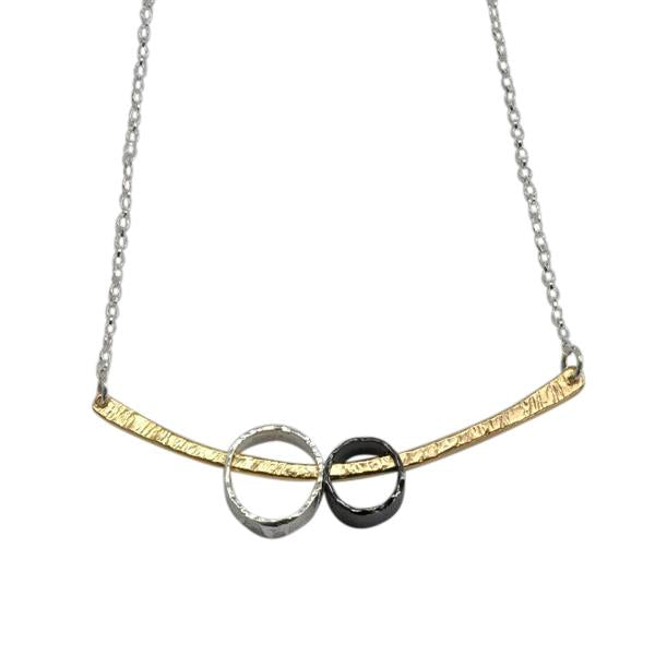 Two Circle Bar Necklace - Aspire Jewellery