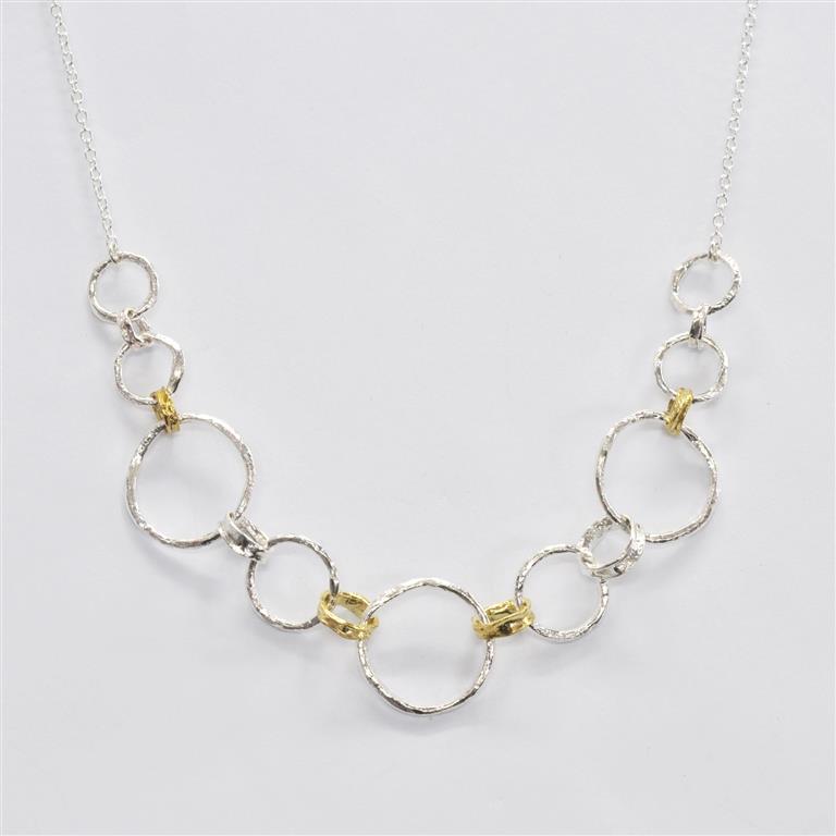 Two Colour Circle Necklace - Aspire Jewellery