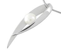 Wrapped Pearl Pendant | Handmade Solid Sterling Silver - Aspire Jewellery